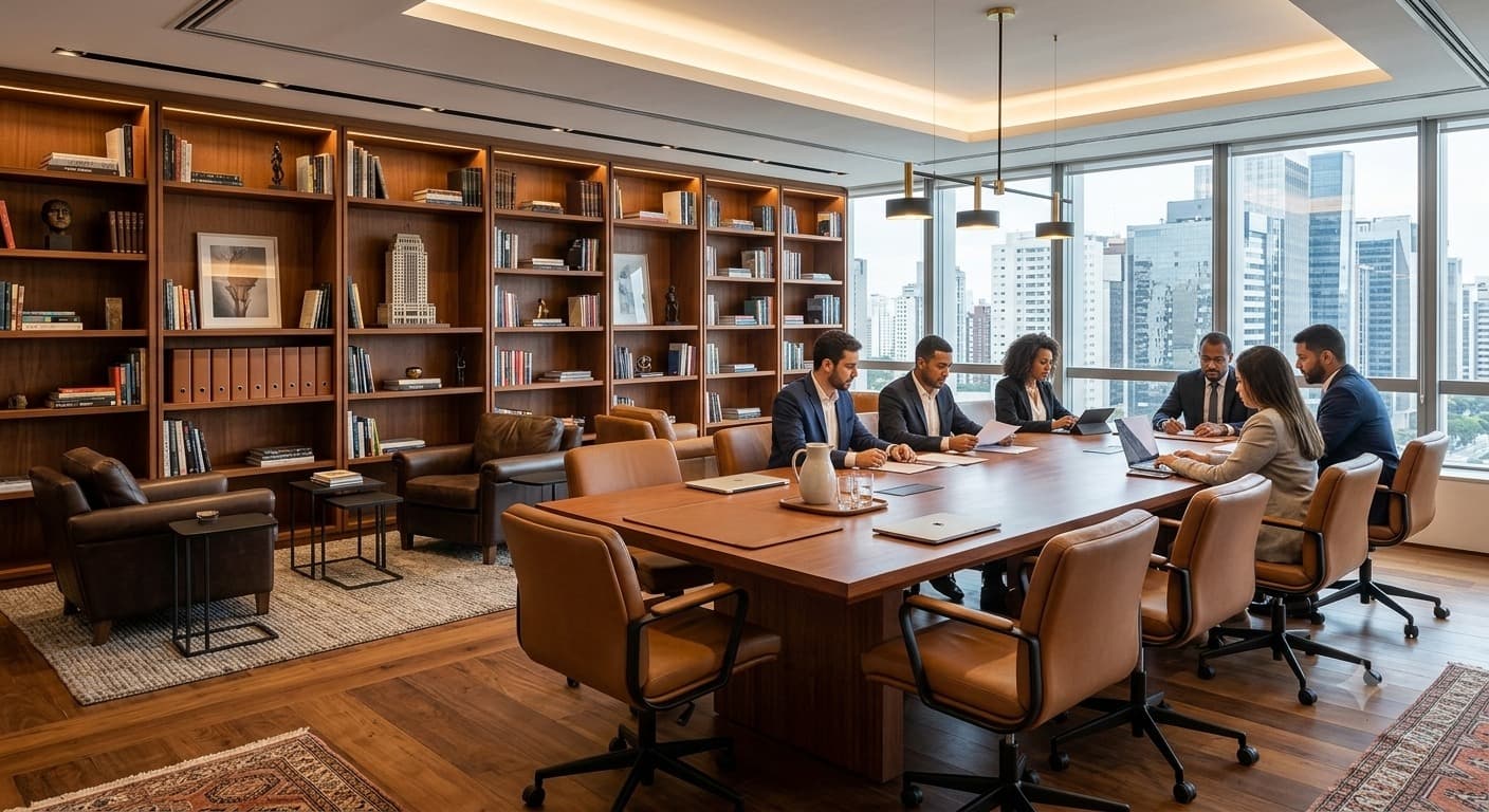 Escritório Corporativo com Biblioteca